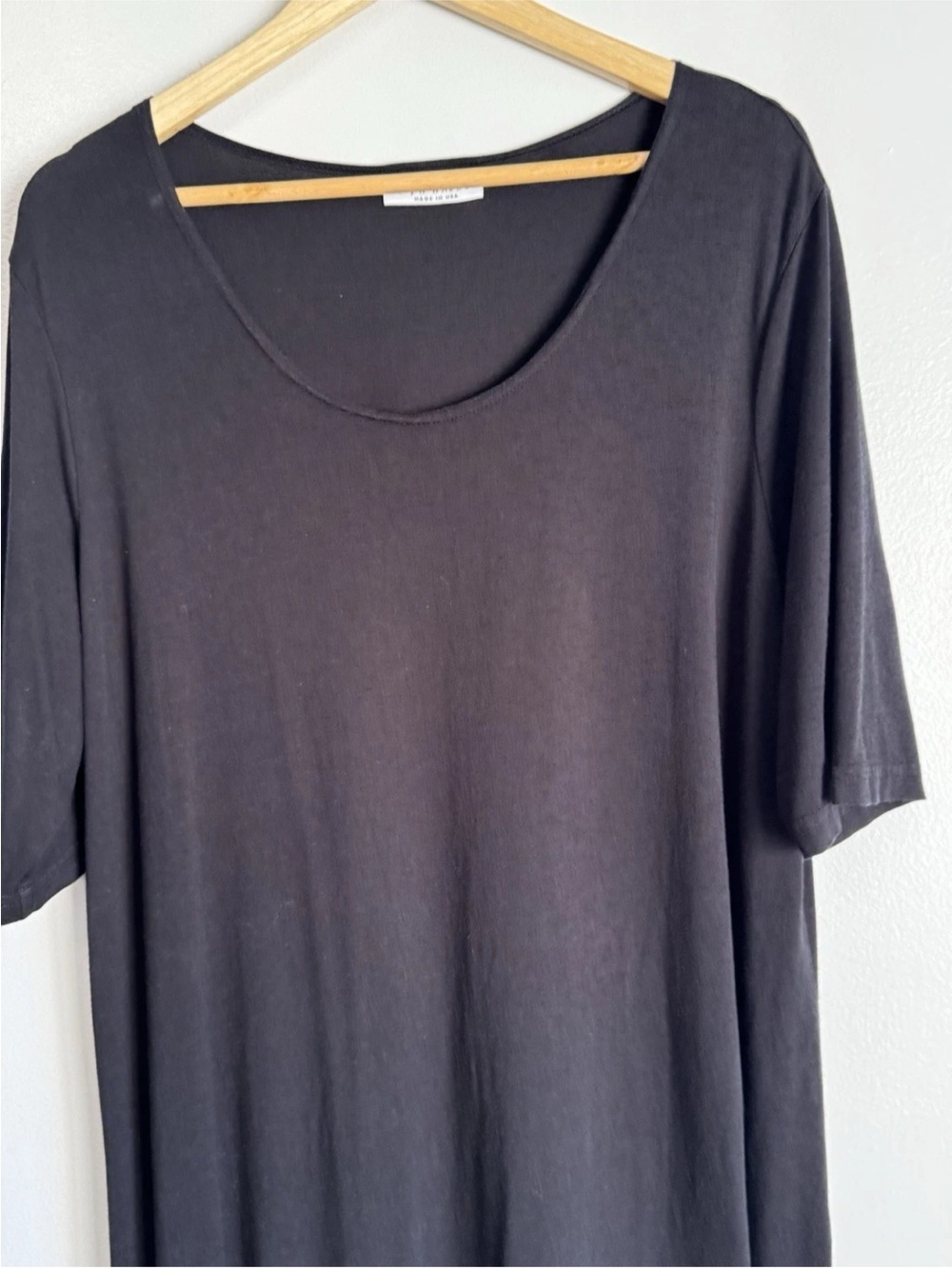 Bryn Walker Womens Asymmetric Moriah Dress XL Black Organic Bamboo Sustainable - Picture 3 of 10